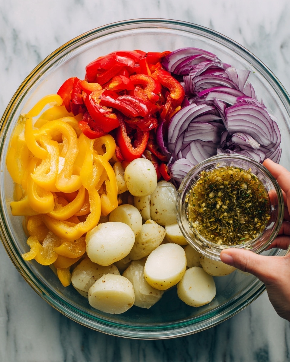 Sausage, Peppers, and Potatoes Roast Recipe - Recipe Image