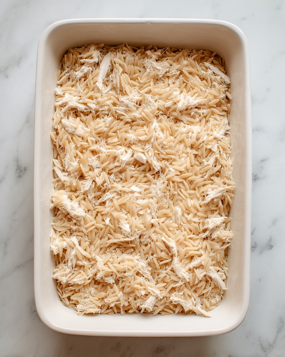One Pan Chicken Orzo Bake Recipe - Recipe Image