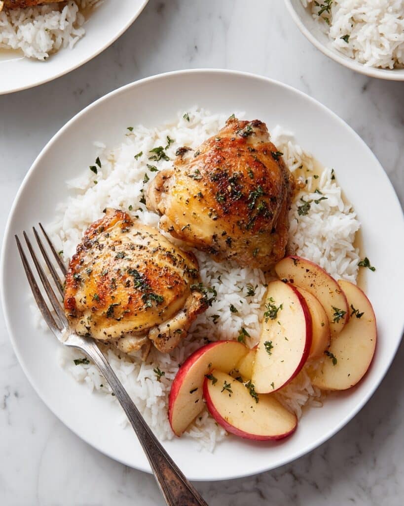 Easy Apple Chicken with Cider Mustard Sauce Recipe