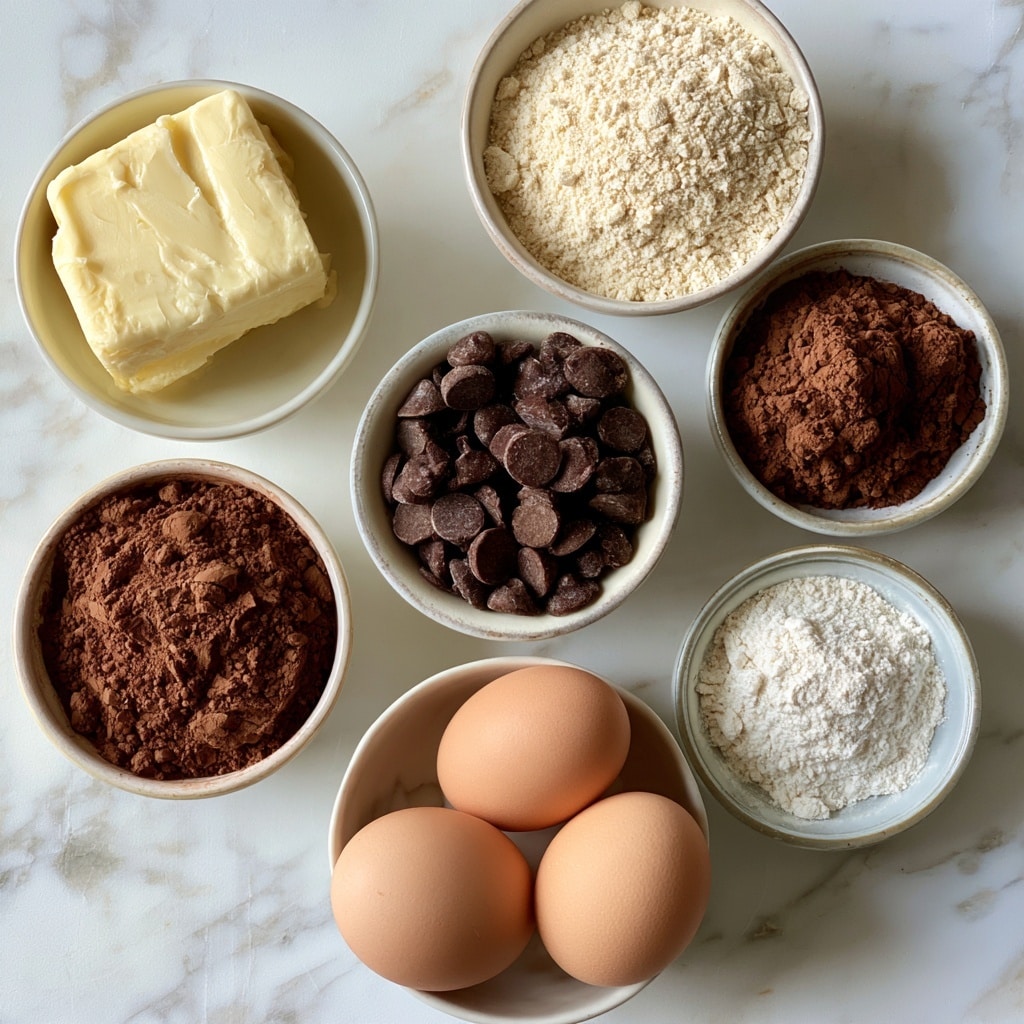 A clear glass bowl holds two main layers: at the bottom is a smooth, creamy off-white layer of butter with soft, soft texture and uneven edges, and on top are several chunks of milk chocolate that are solid and shiny with a medium brown color and slightly rough edges. The bowl sits on a white marbled surface, with a plain background. photo taken with an iphone --ar 4:5 --v 7