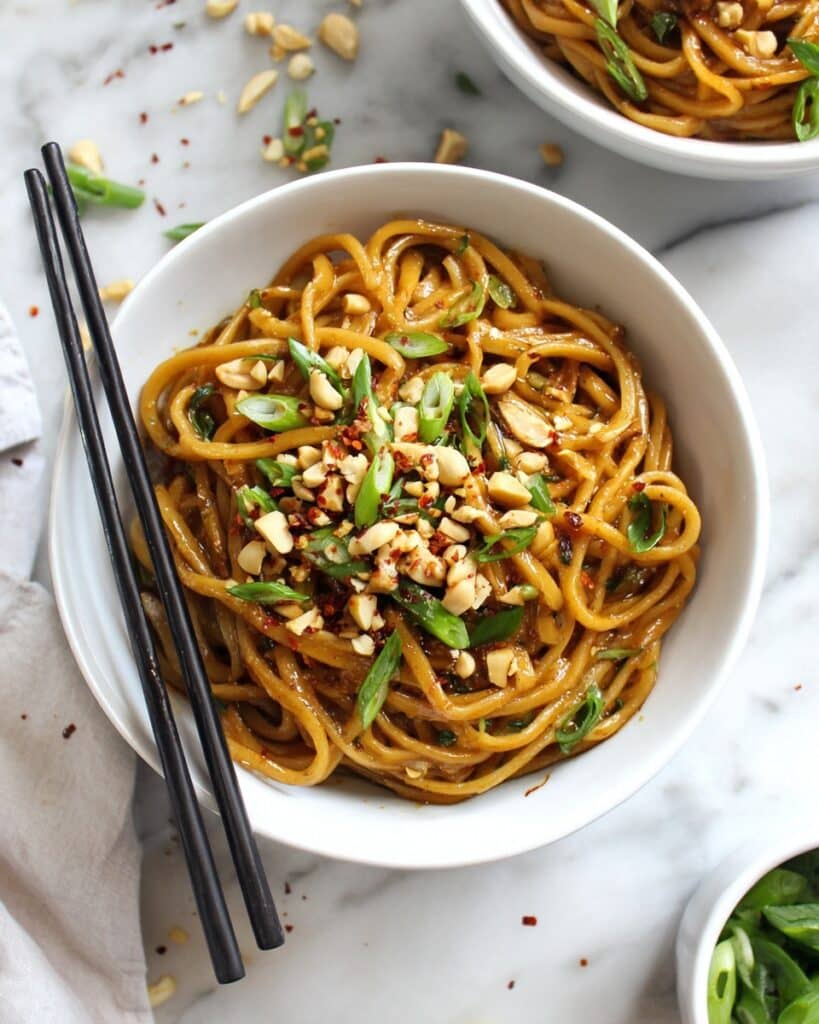 EASY Spicy Peanut Butter Noodles Recipe