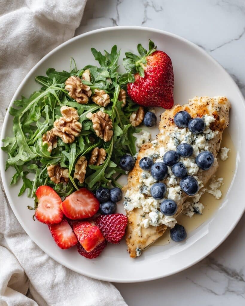 Balsamic Chicken with Berries, Feta, and Spinach Recipe