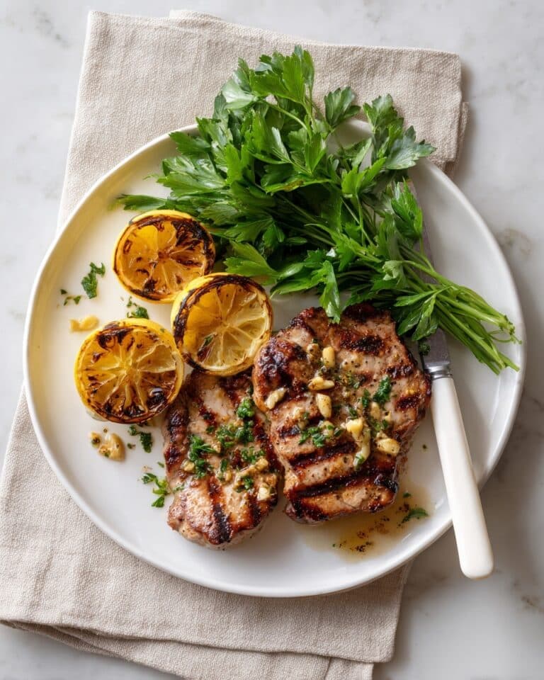 Grilled Swordfish Steaks with Lemon and Garlic Recipe
