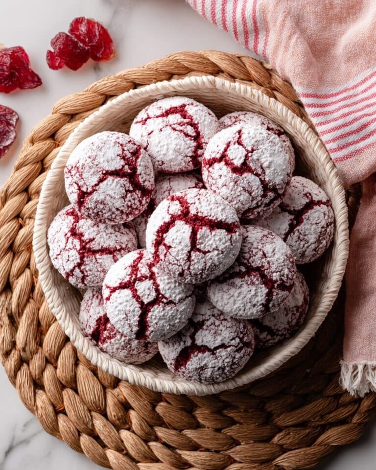 Strawberry Crinkle Cookies (Easy 4 Ingredient Cake Mix Recipe) Recipe