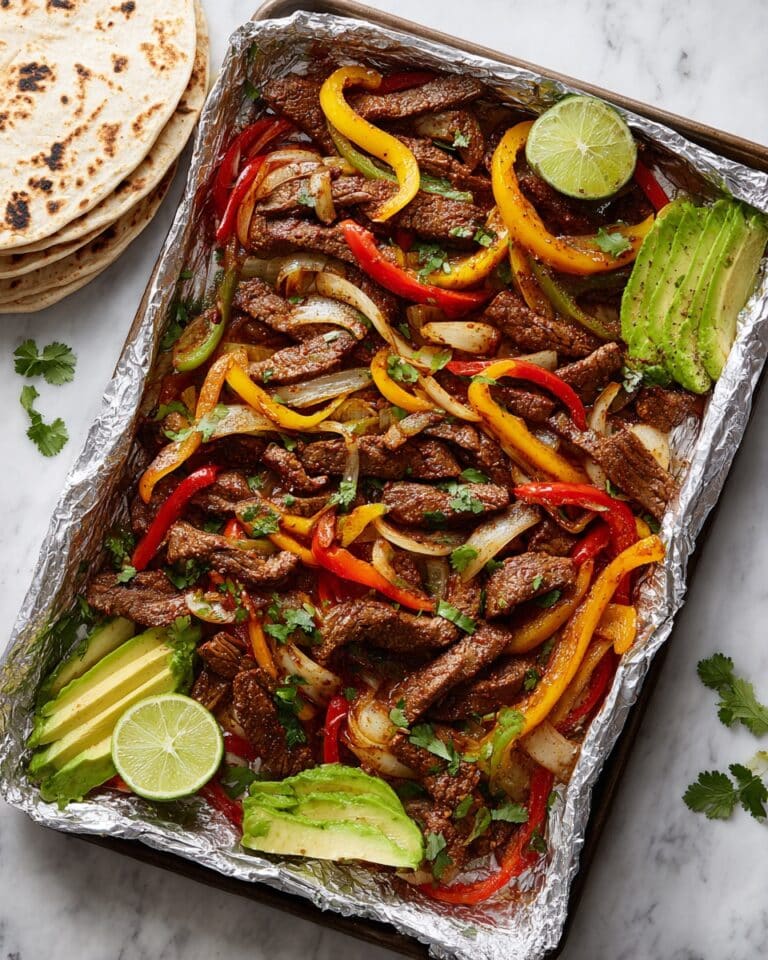 EASY Sheet Pan Steak Fajitas Recipe