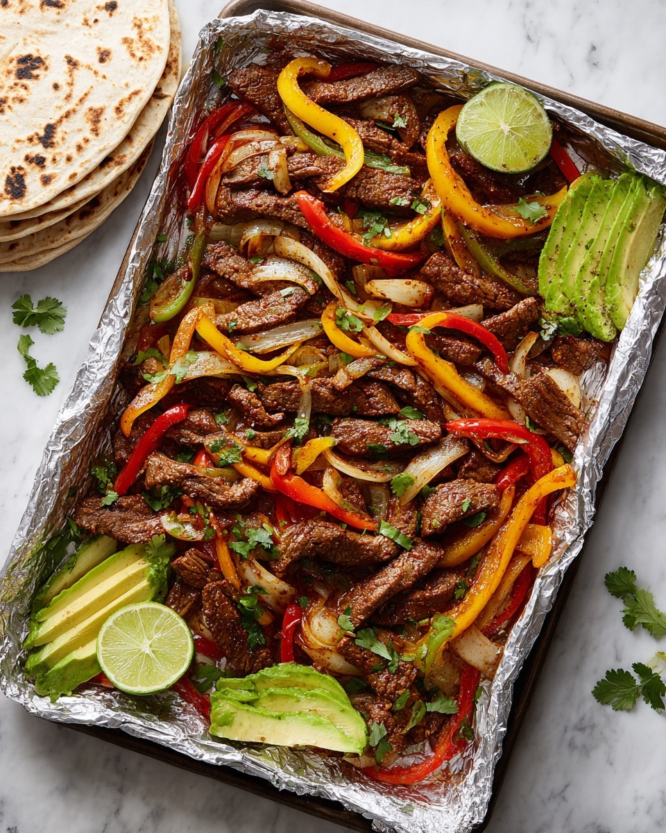 EASY Sheet Pan Steak Fajitas Recipe