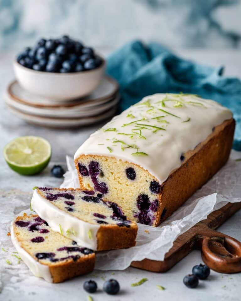 Lime Blueberry Pound Cake Recipe