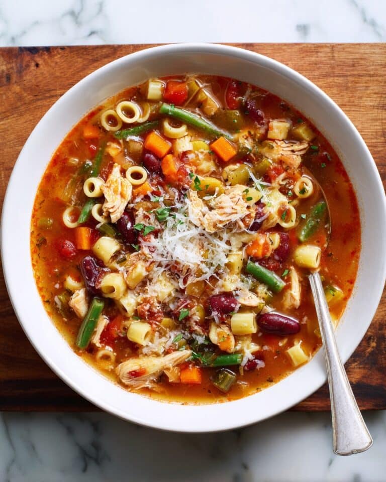 Chicken Minestrone Soup (with Rotisserie Chicken!) Recipe