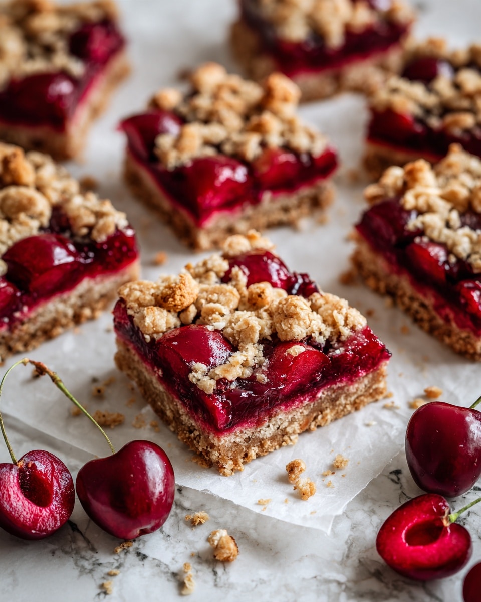 Cherry Pie Bars with Brown Sugar Almond Streusel Recipe