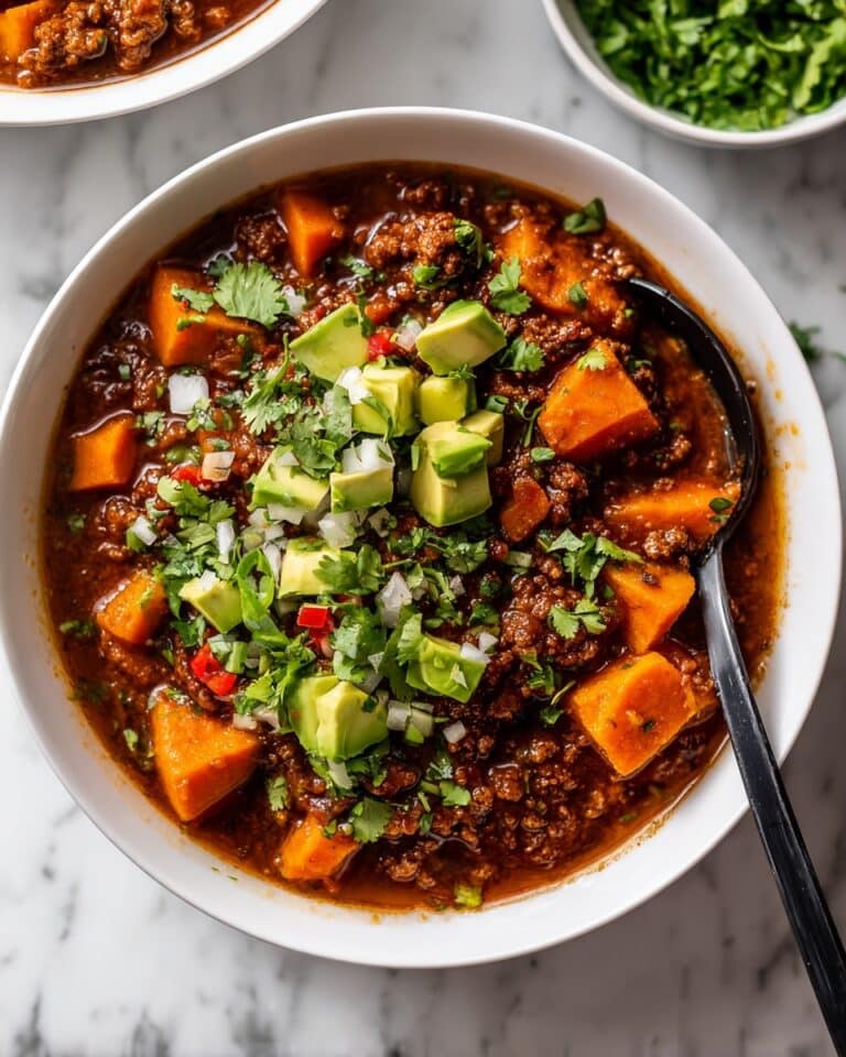 Healthy Ground Beef Chili with Sweet Potatoes Recipe