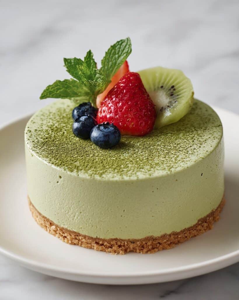 Matcha Rare No-Bake Cheesecake Recipe