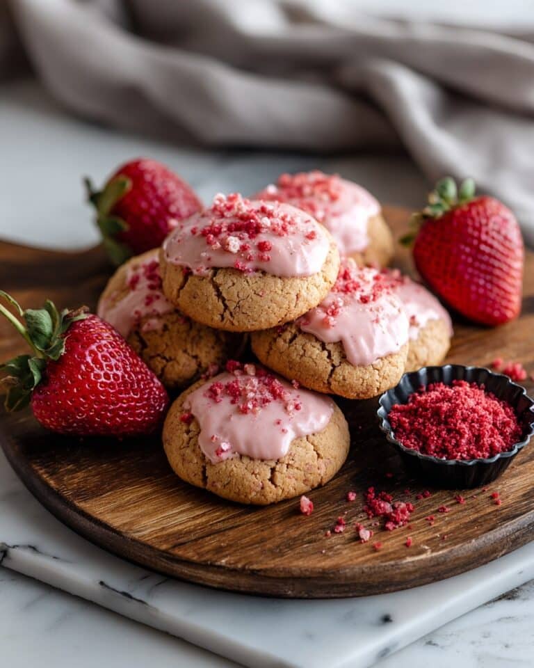Iced Strawberry Sugar Cookies Recipe