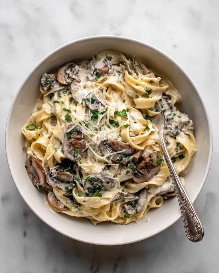 Creamy Mushroom Fettuccine Recipe