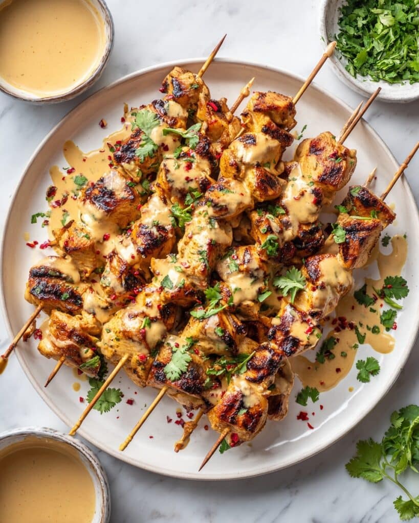 Bang Bang Chicken Skewers with Spicy Mayo and Lime Recipe