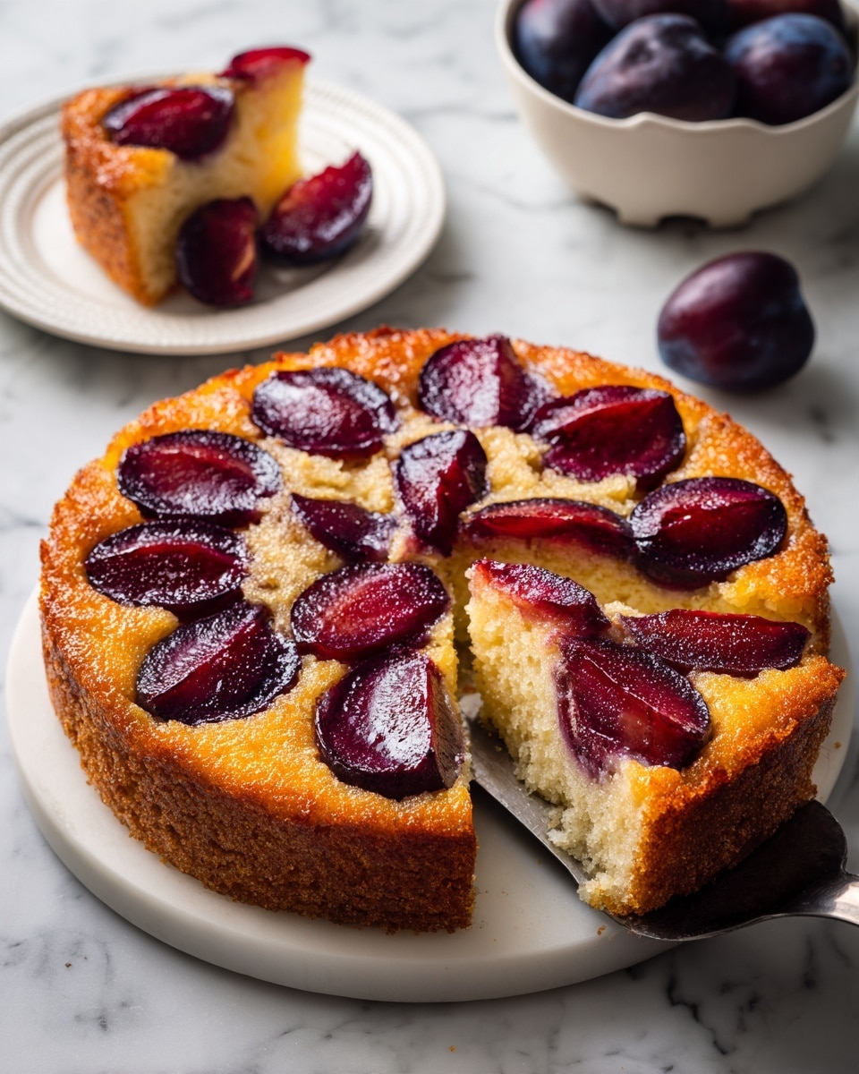 Plum and Nut Torte with Apricot Glaze Recipe