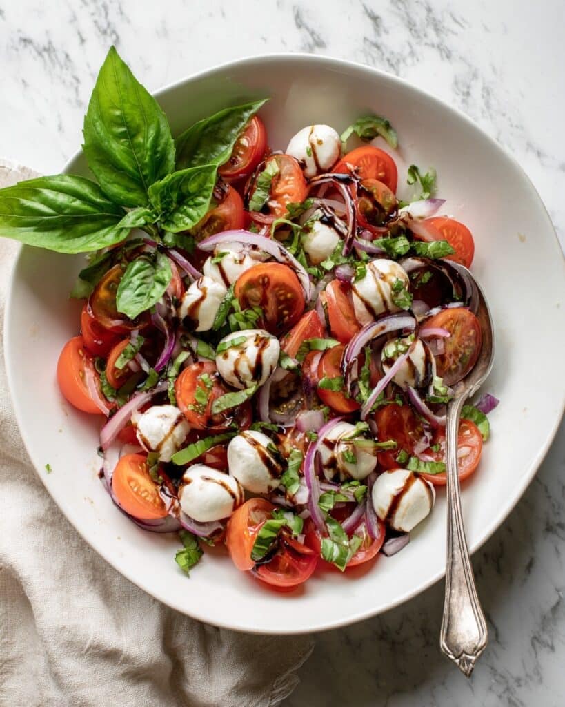 Fresh Tomato and Mozzarella Salad with Balsamic Glaze Recipe