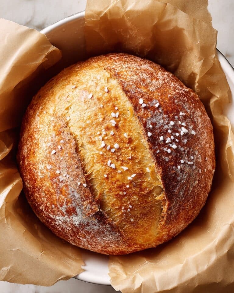 No-Knead Dutch Oven Bread with a Crisp Crust and Soft Center Recipe