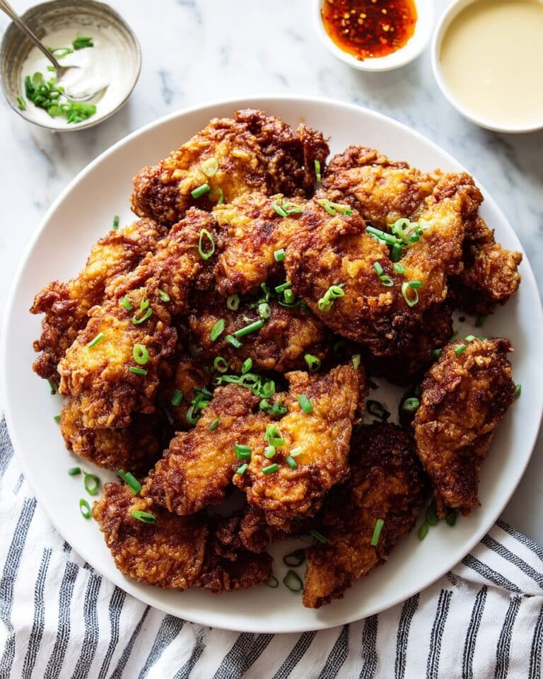 Lemongrass Fried Chicken with Honey Chili-Crisp and Charred Scallion Ranch Recipe