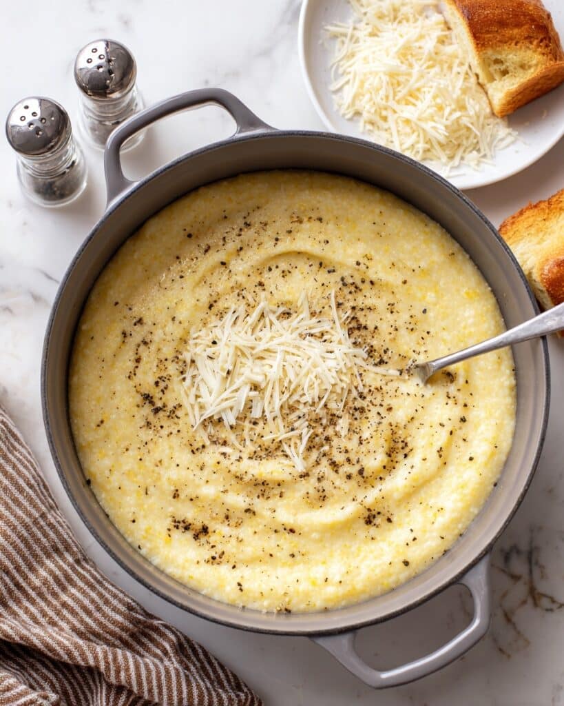 Really Cheesy 3-Cheese Polenta Recipe