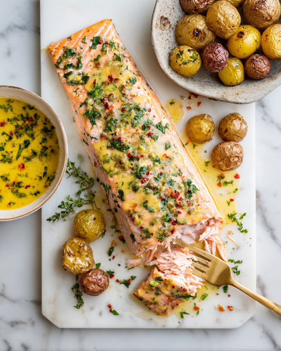 Easy Sheet Pan Salmon with Dill Potatoes Recipe