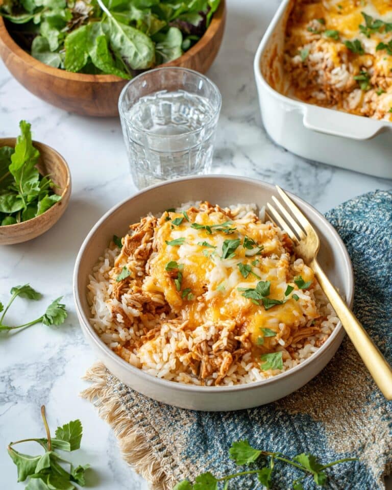 Dump-and-Bake Cheesy Chicken and Rice Casserole Recipe