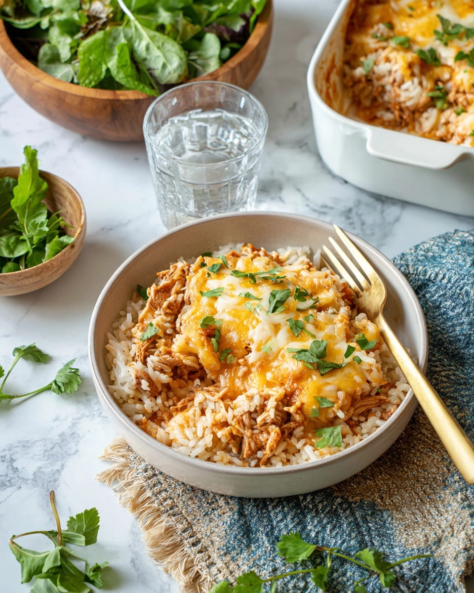 Dump-and-Bake Cheesy Chicken and Rice Casserole Recipe
