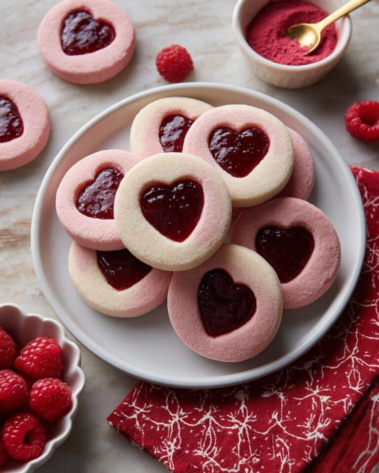 Raspberry Heart Thumbprint Cookies Recipe
